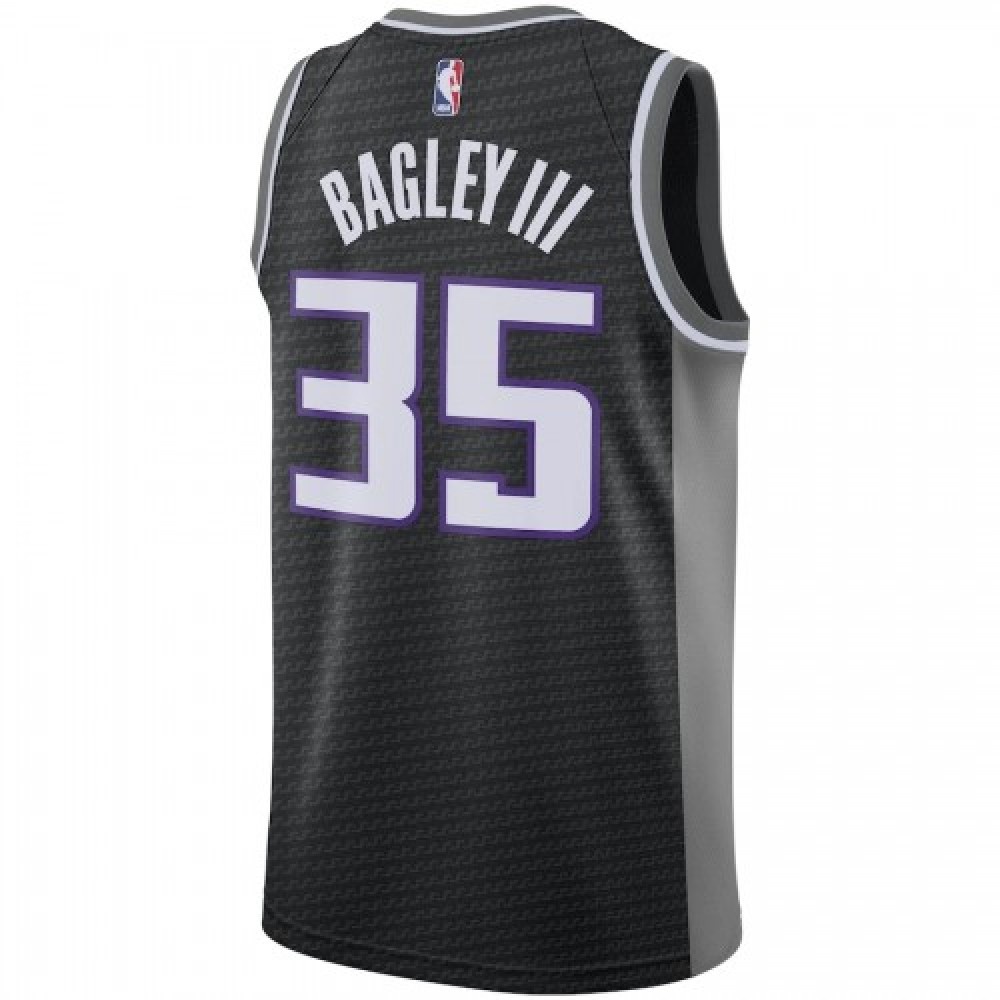 Men's Sacramento Kings Marvin Bagley III #35 Black 2019/20 Swingman Jersey - Statement Edition-Pro Kit Vault | Brand New 26/27 Sports Jerseys